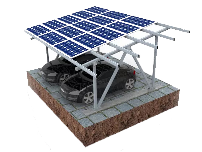 Montage d'un abri de voiture solaire